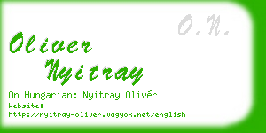 oliver nyitray business card