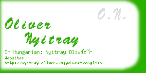 oliver nyitray business card